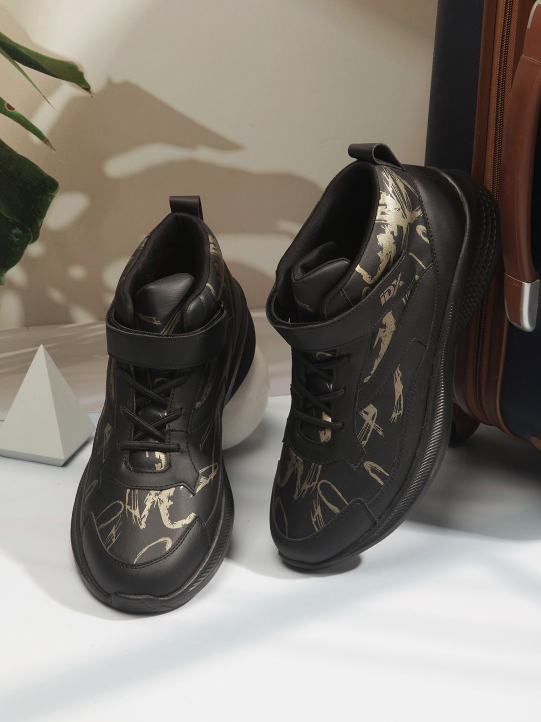 

ID Men Printed Leather Fashion, Black