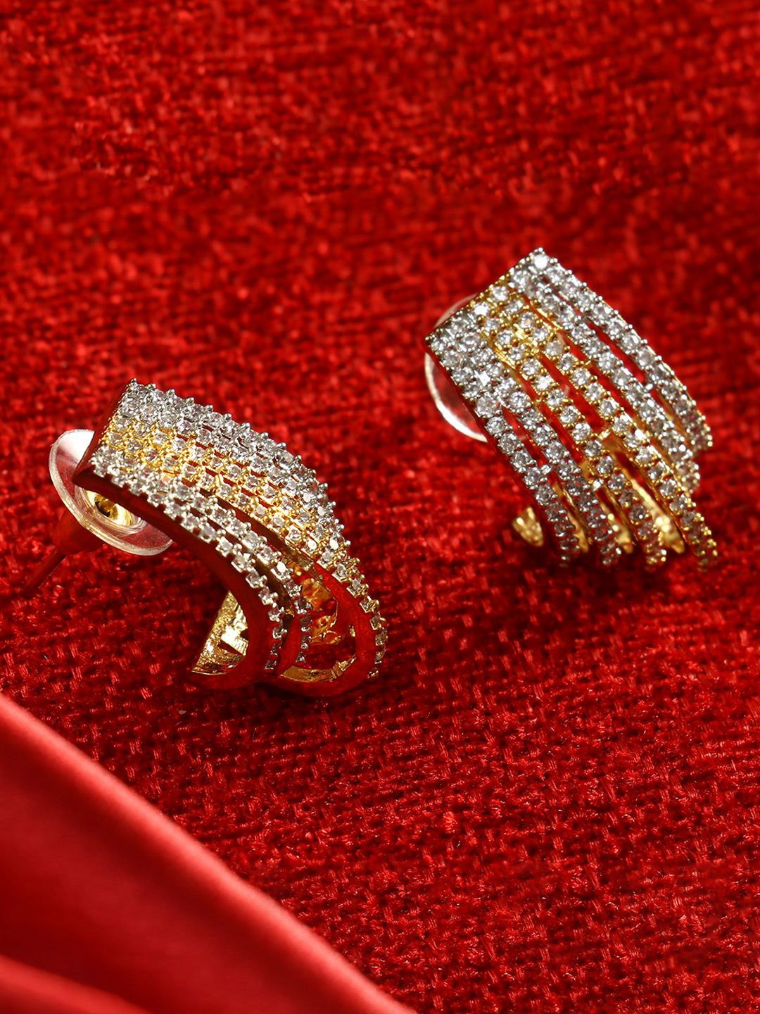 

Adwitiya Collection Classic Studs Earrings, Gold