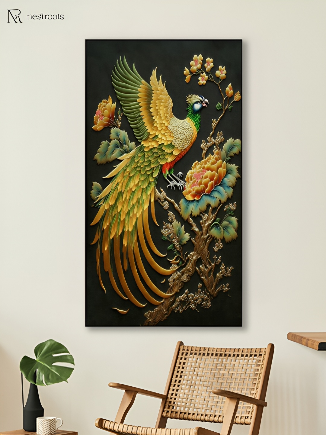 

nestroots Black & Green 1 Piece Canvas Other Wall Paintings