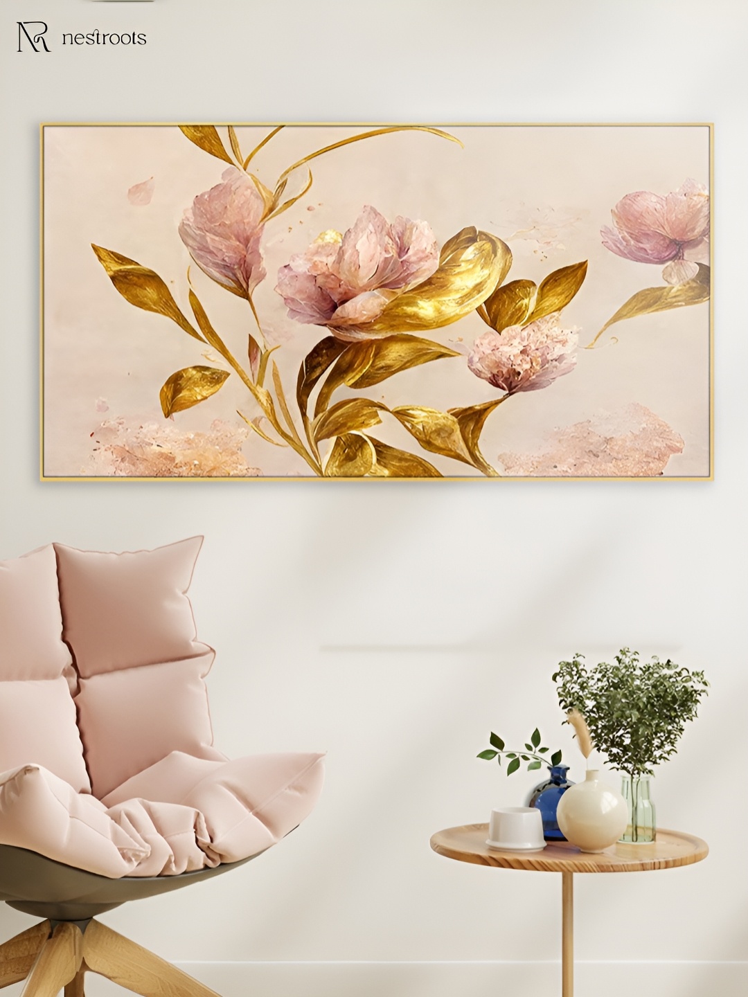

nestroots Beige & Gold-Toned 1 Piece Canvas Other Wall Paintings