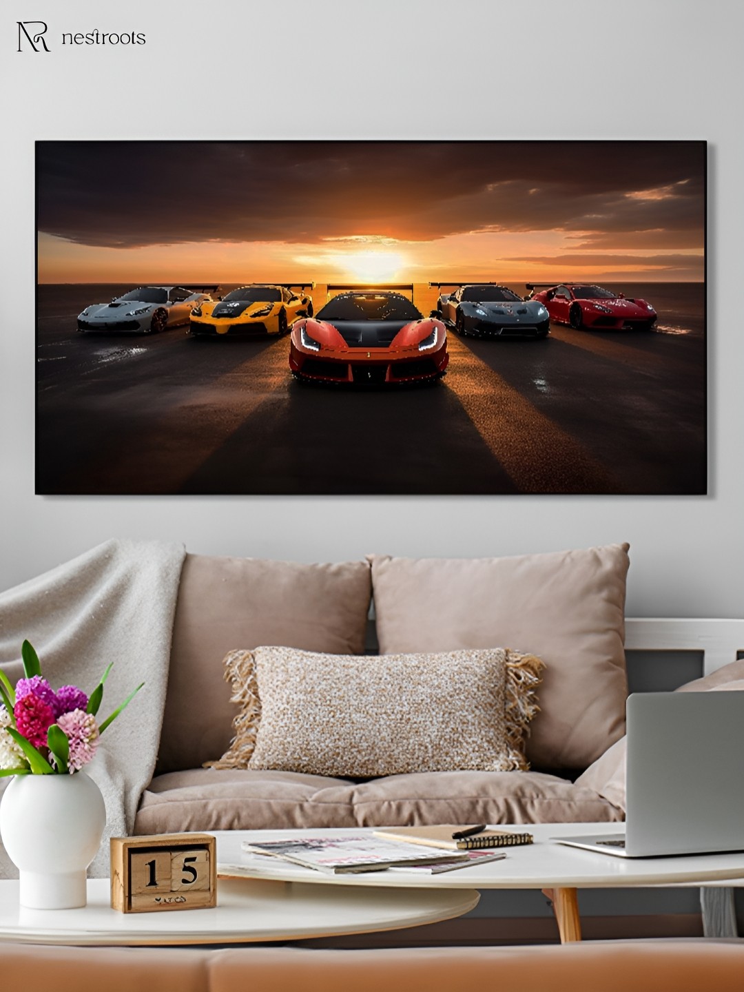 

nestroots Black & Brown 1 Piece Canvas Other Wall Paintings