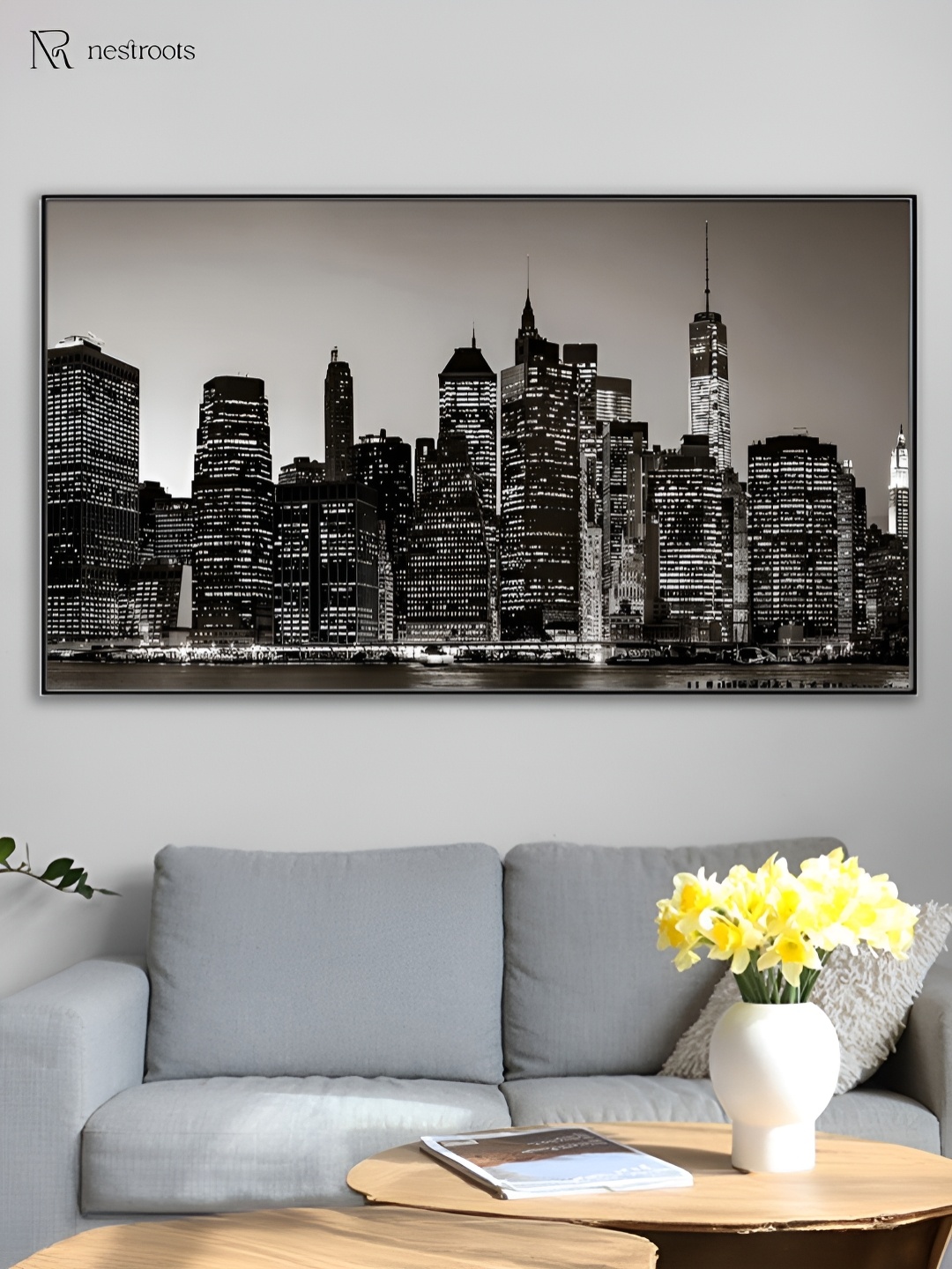 

nestroots Black & White 1 Piece Canvas Other Wall Paintings