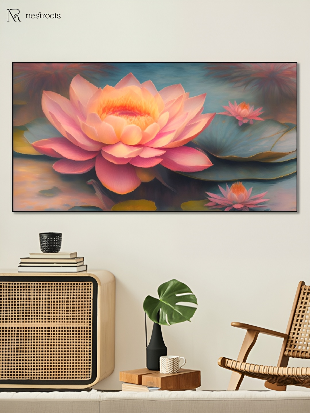 

nestroots Pink & Blue 1 Piece Canvas Other Wall Paintings