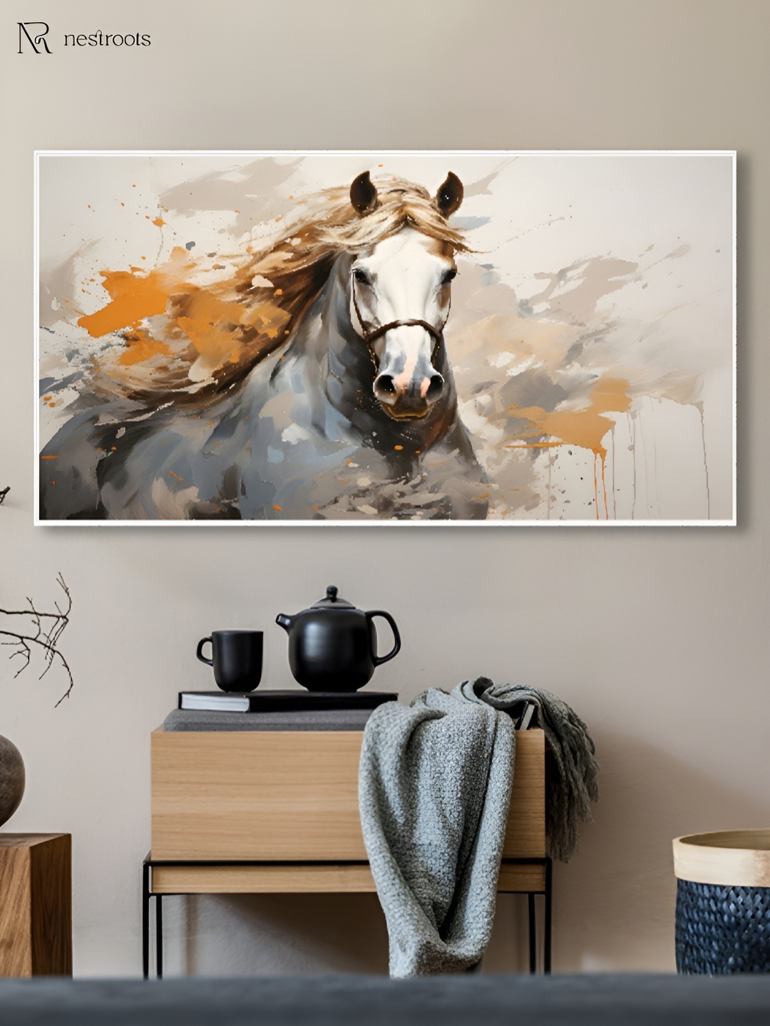 

nestroots Grey & Brown 1 Piece Canvas Other Wall Paintings