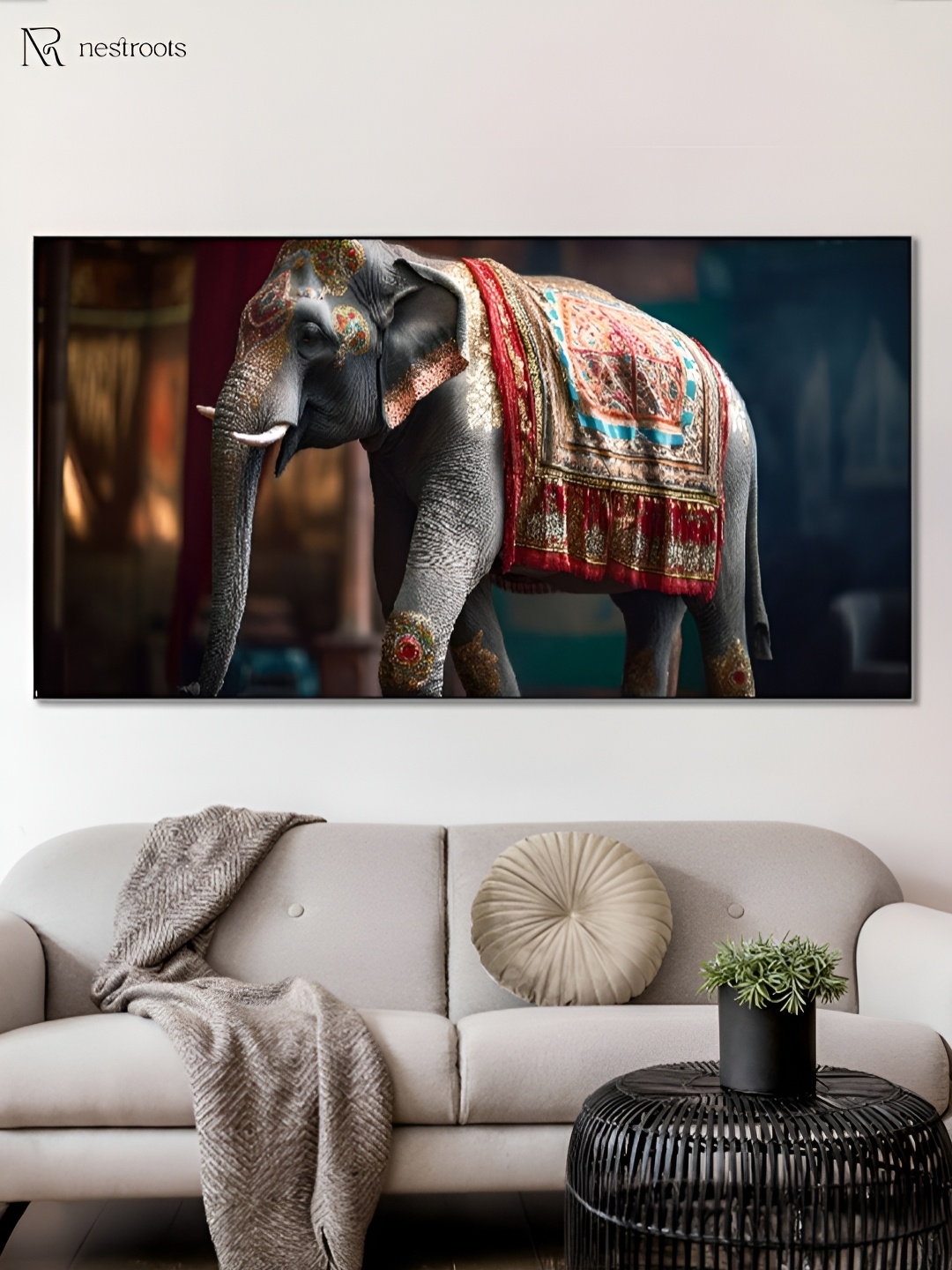 

nestroots Black & Red 1 Piece Canvas Other Wall Paintings