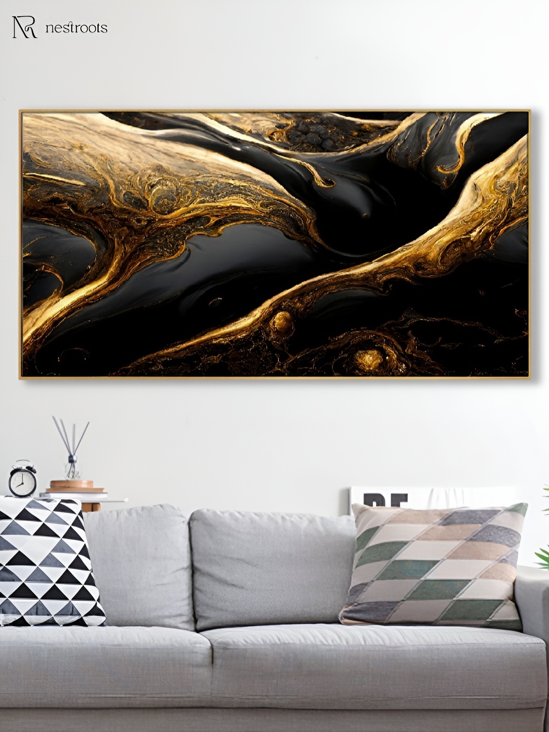 

nestroots Black & Brown 1 Piece Canvas Other Wall Paintings