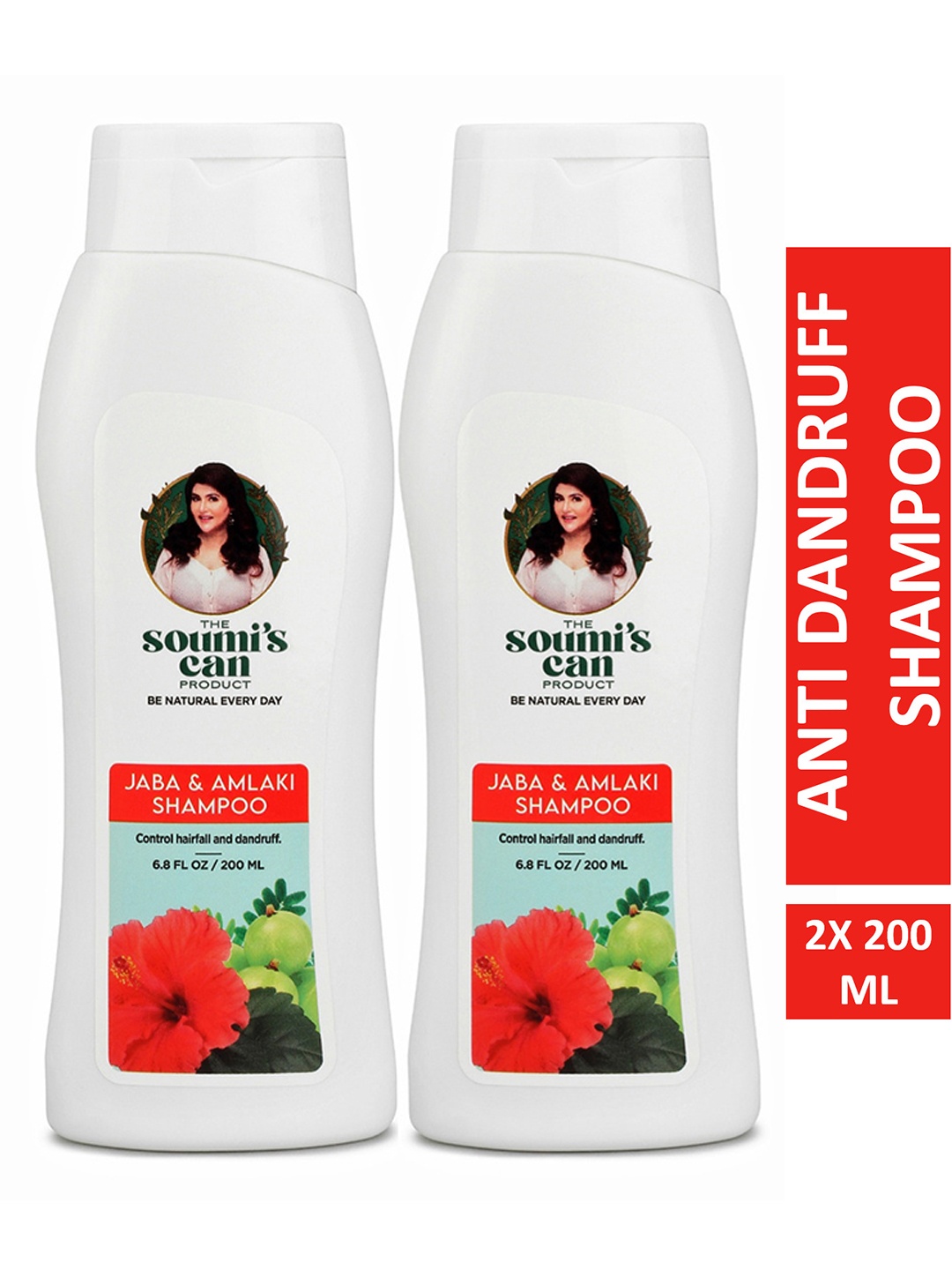 

THE SOUMI'S CAN PRODUCT Set of 2 Jaba & Amlaki Shampoo - 200ml Each, Red