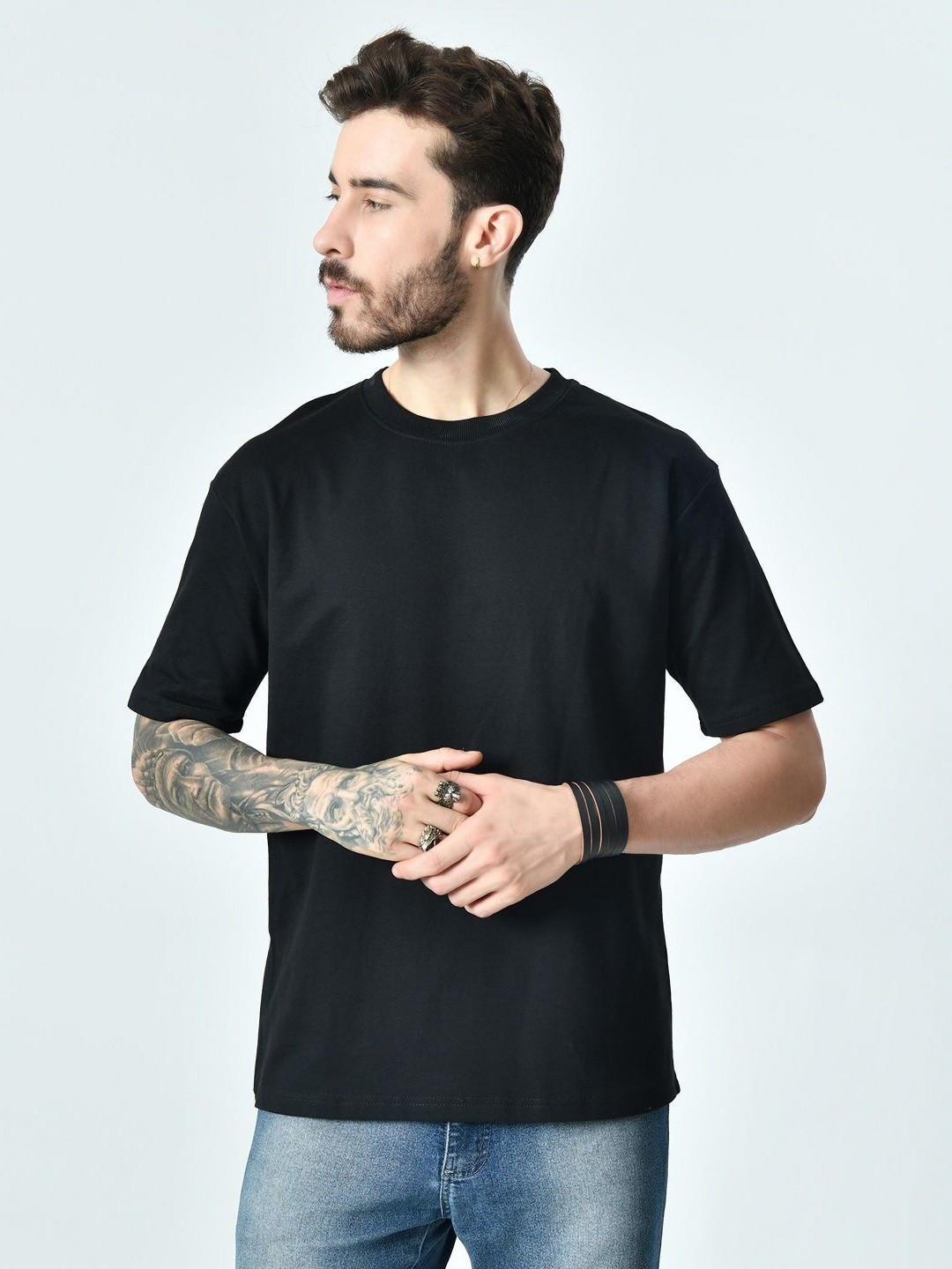 

EKSDEE Men Pockets T-shirt, Black
