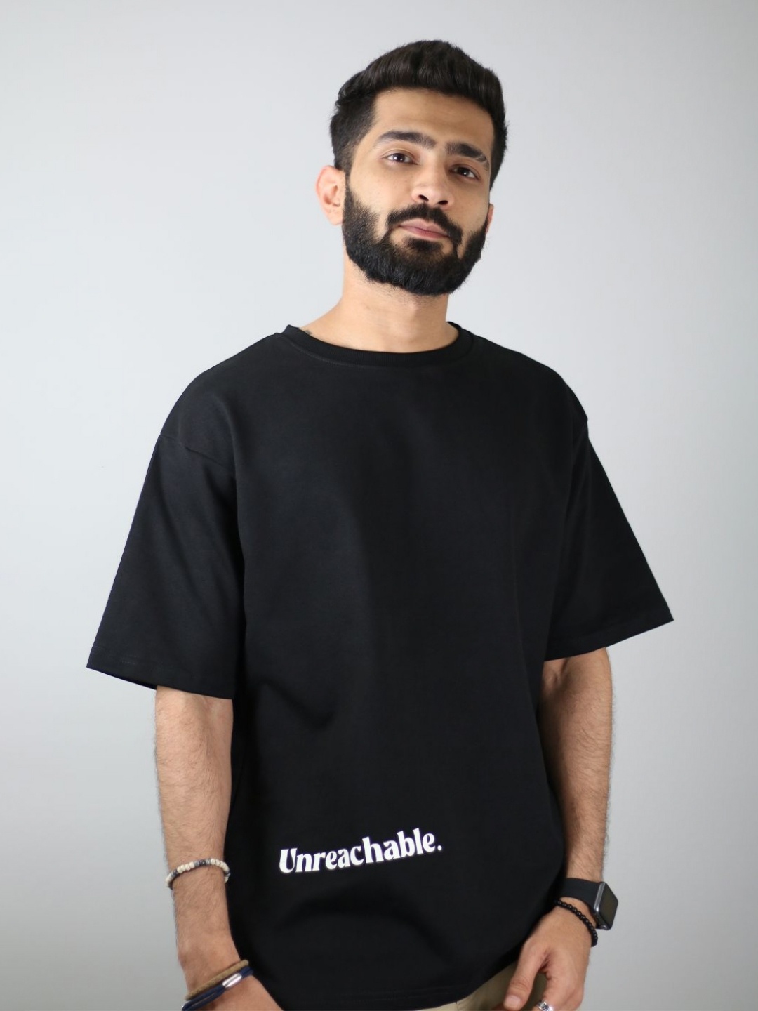 

EKSDEE Men Typography Pockets T-shirt, Black