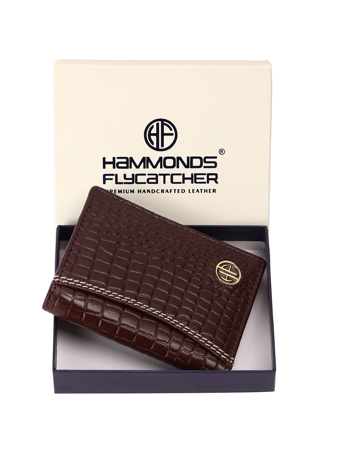 

HAMMONDS FLYCATCHER Unisex Textured Leather Card Holder, Brown