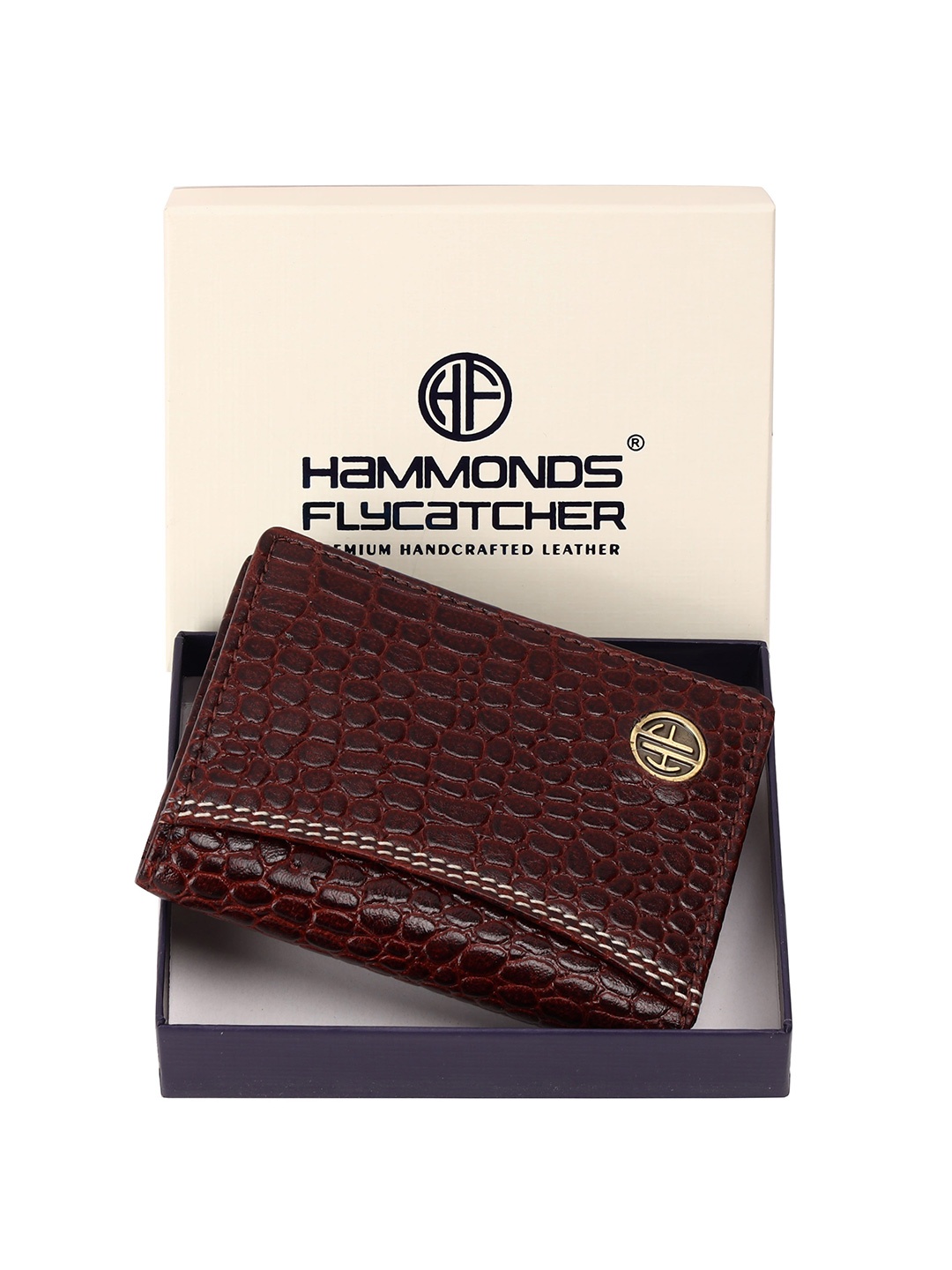 

HAMMONDS FLYCATCHER Unisex Textured Leather Card Holder, Brown