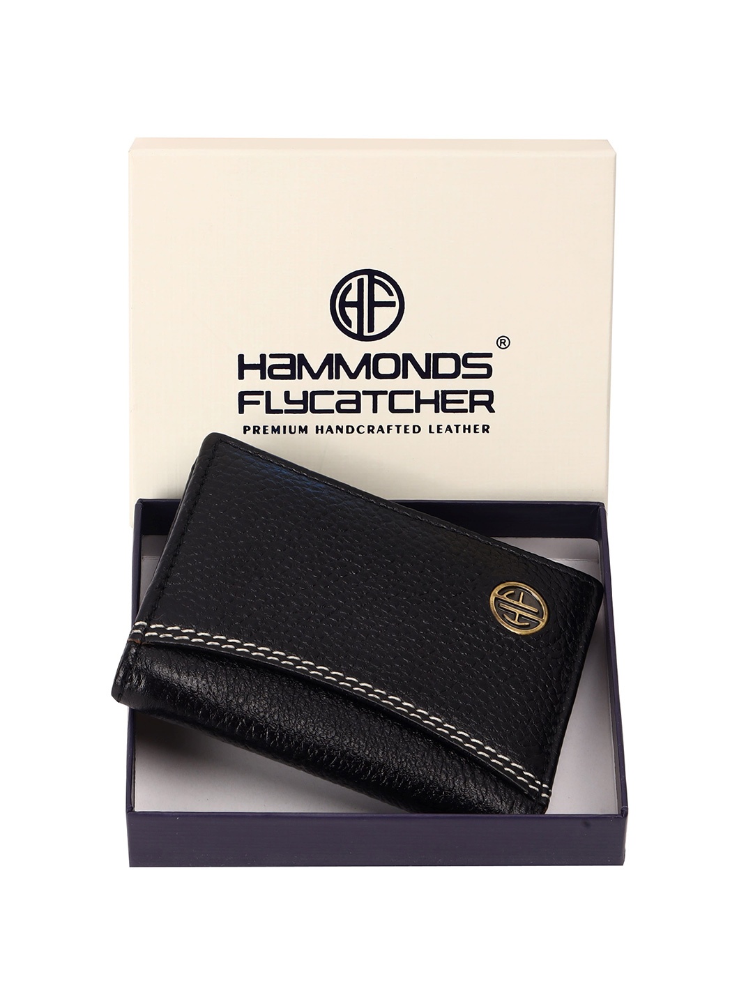 

HAMMONDS FLYCATCHER Unisex Leather Card Holder, Black