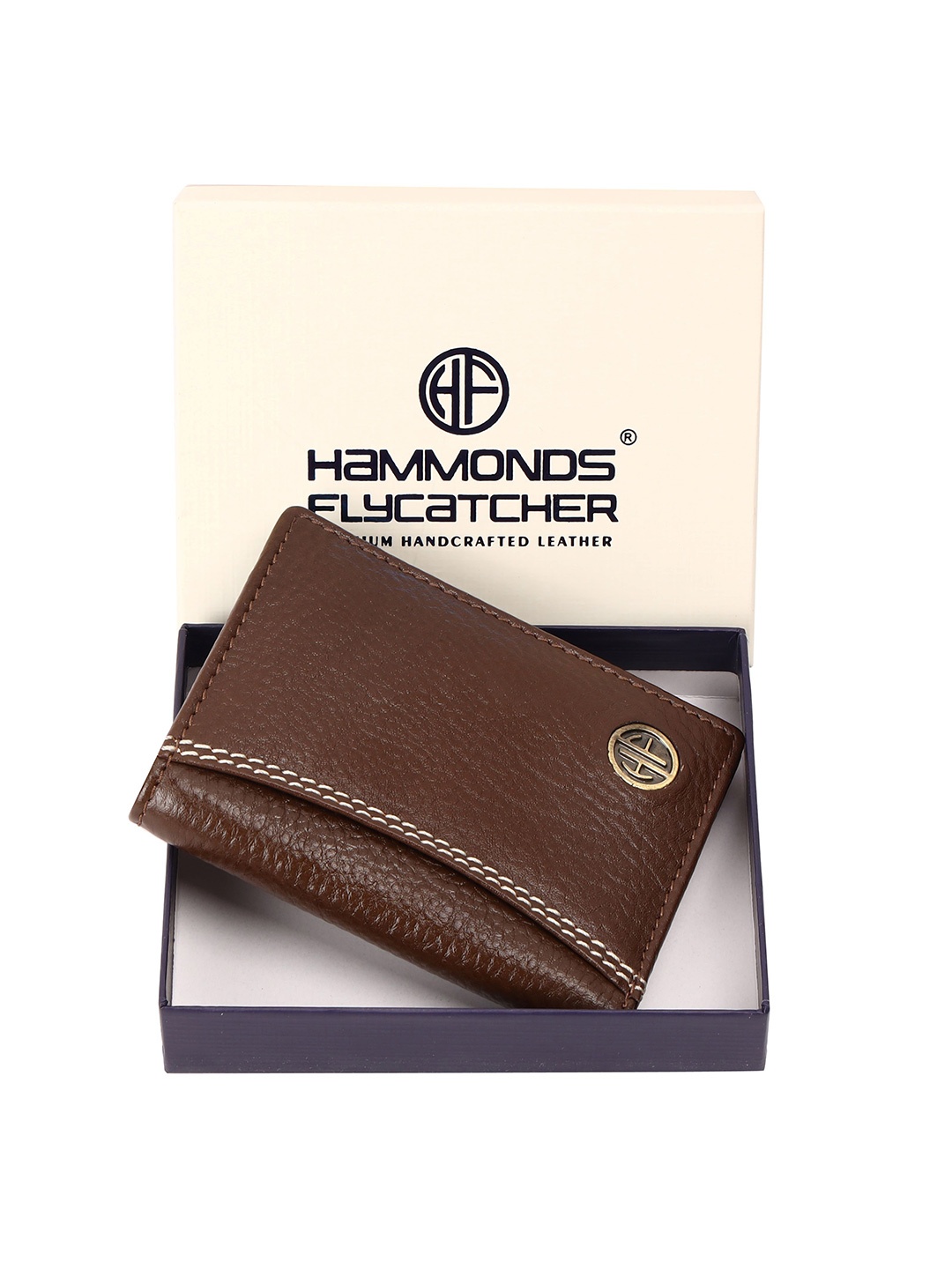 

HAMMONDS FLYCATCHER Unisex Textured Leather Card Holder, Brown