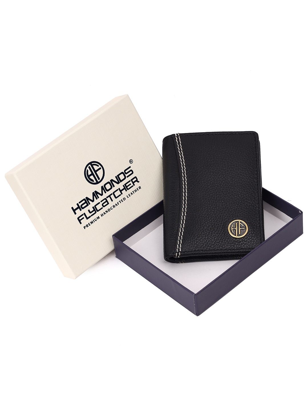 

HAMMONDS FLYCATCHER Unisex Textured Leather Card Holder, Charcoal