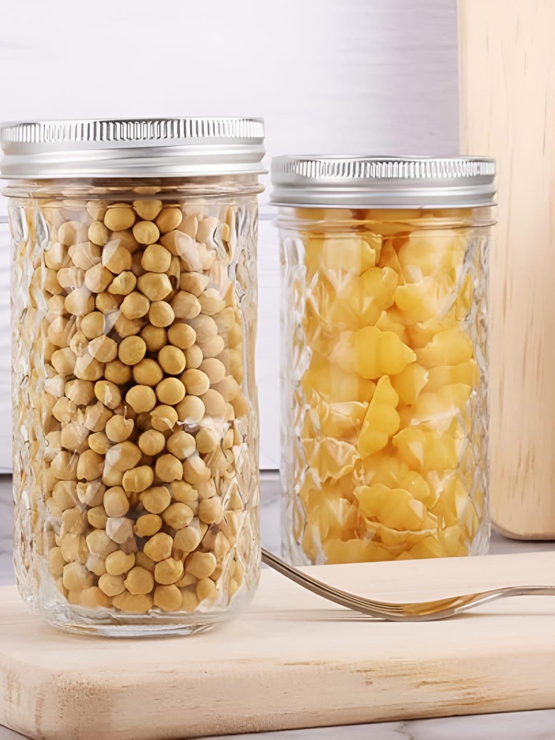 

tyche enterprises 2Pcs Storage Glass Jars & Container - 350 ml, Transparent