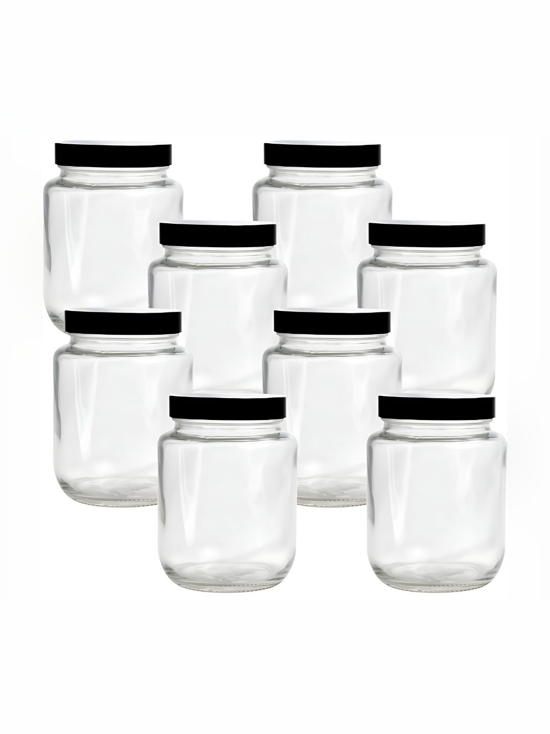 

tyche enterprises Set Of 8 Transparent Glass Container