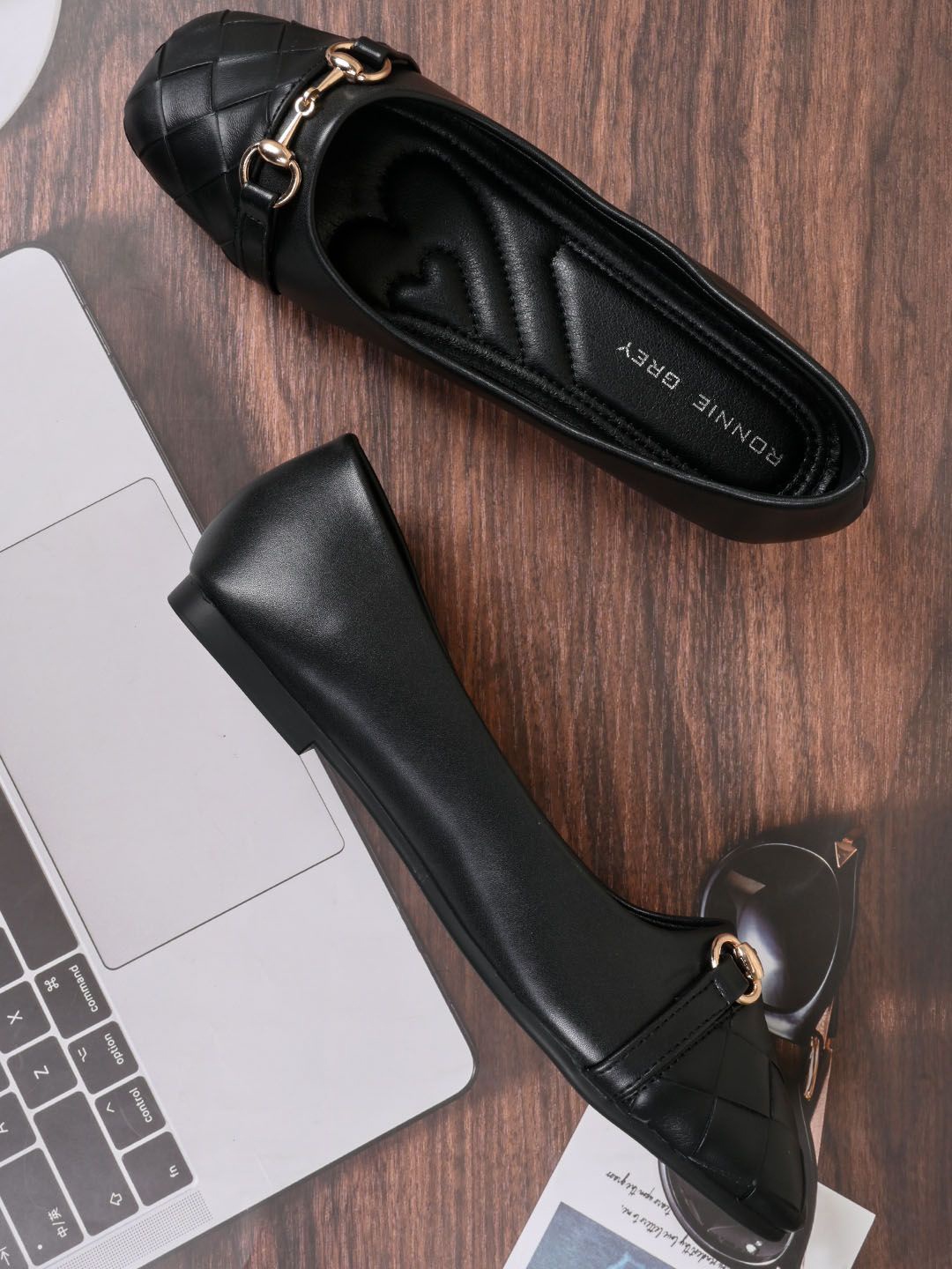 

Ronnie Grey Women Loafers with Buckles, Black