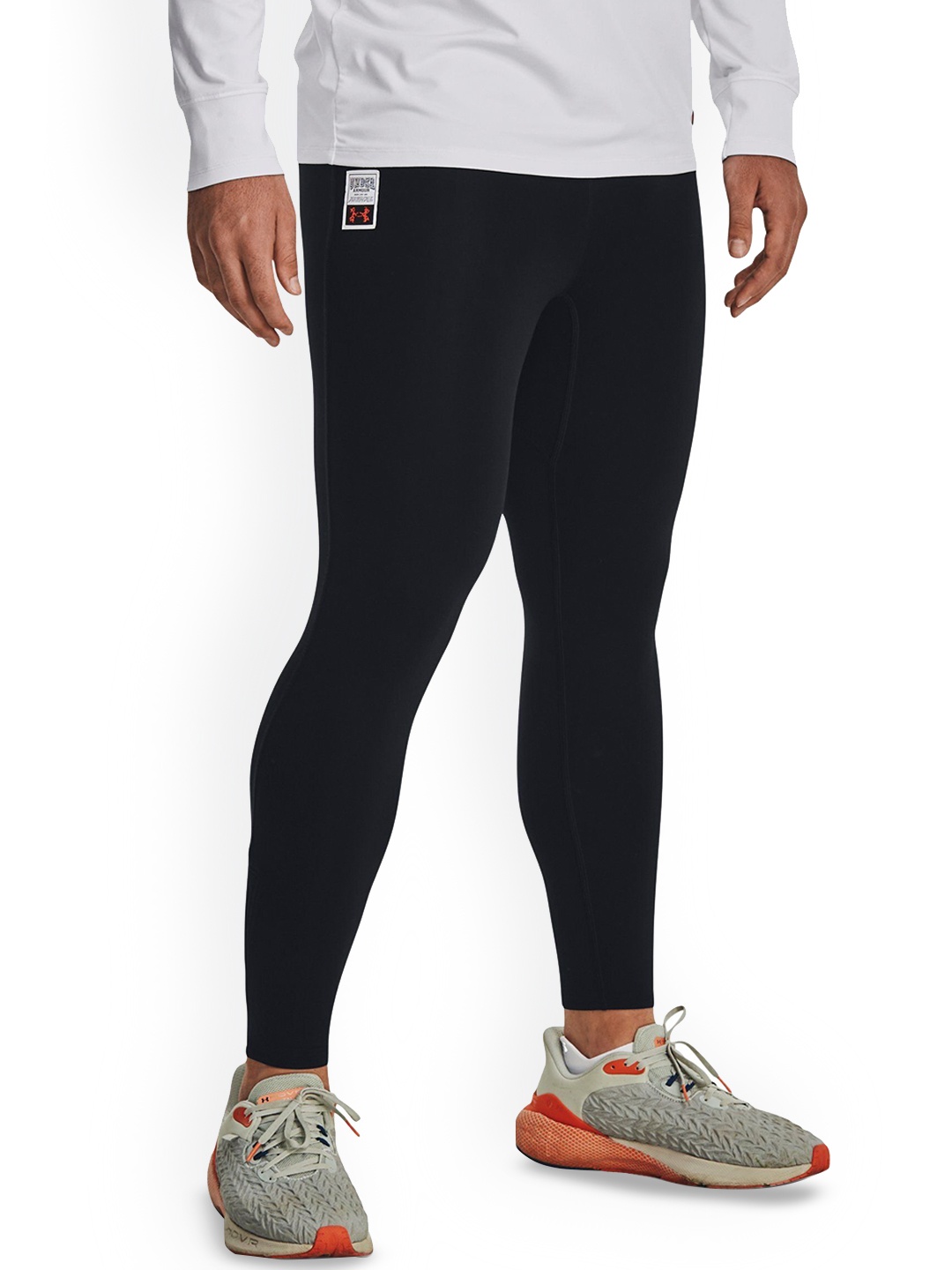 

UNDER ARMOUR RUN LIKE A TIGHT Printed Ankle Length Tights, Black