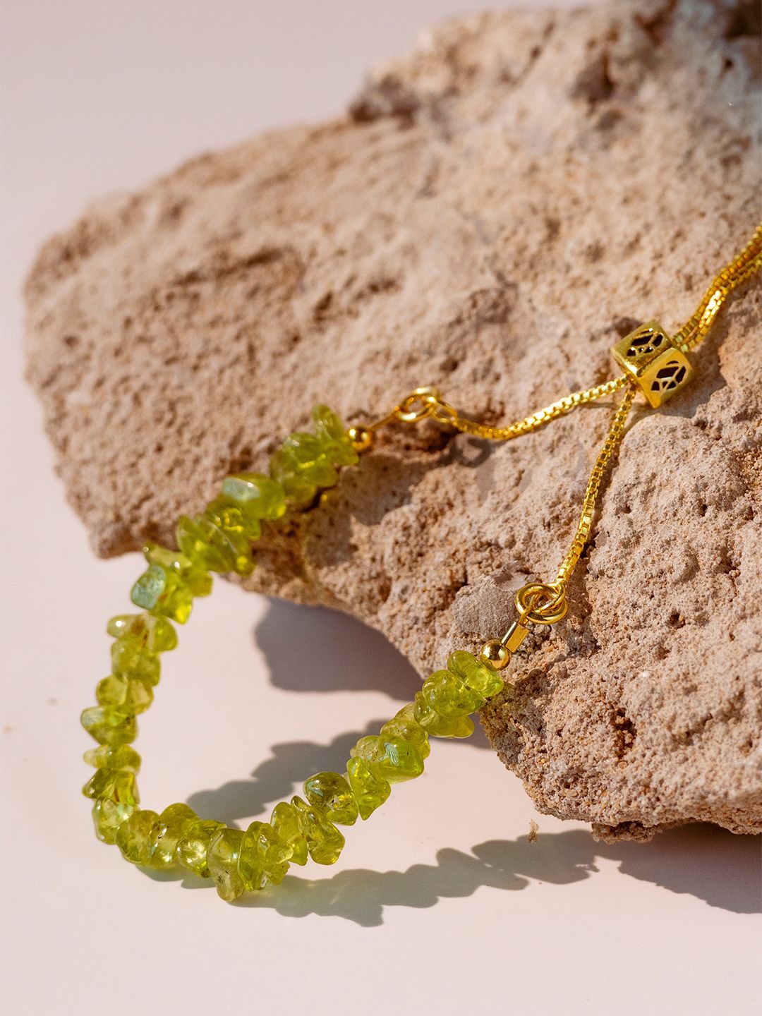 

Stone Story By Shruti Women Sterling Silver Handcrafted Gold-Plated Link Bracelet