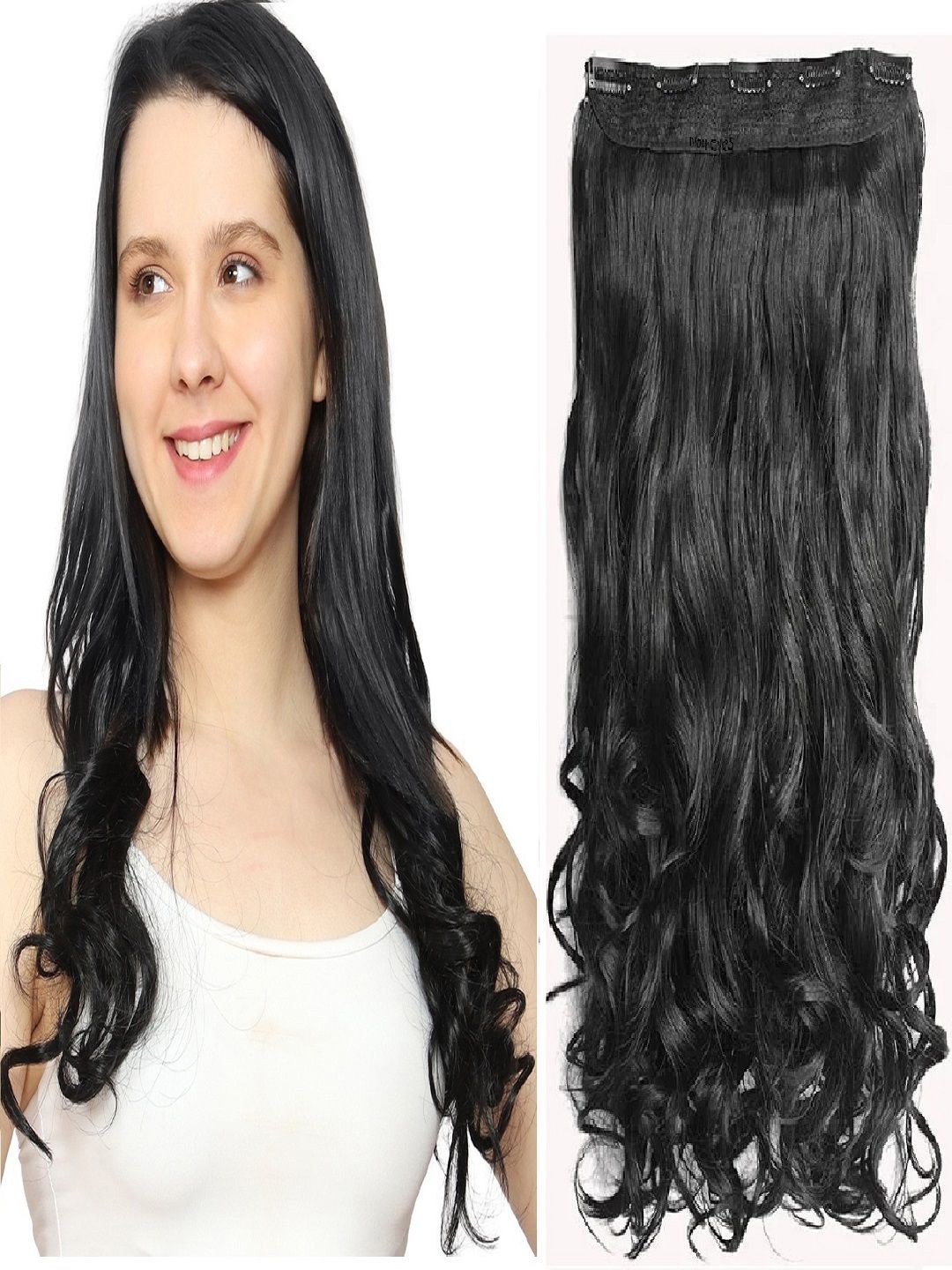 

MoonEyes 5 Clip Curly Hair Extension - Black