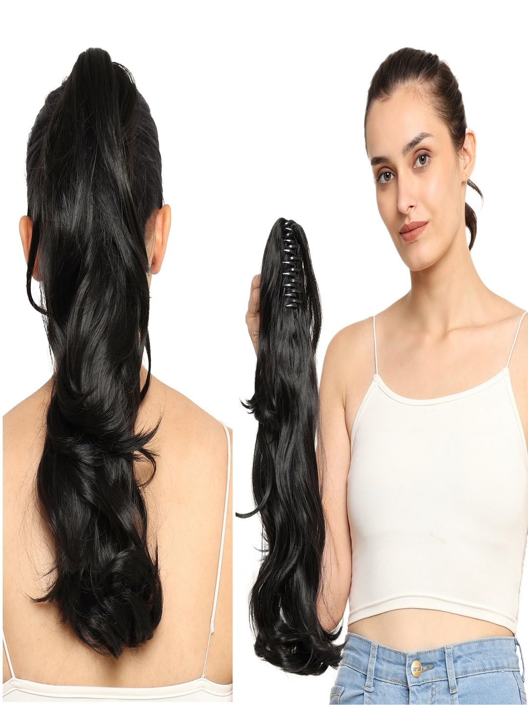 

MoonEyes Curly Wavy Black Clutcher Ponytail Hair Extension