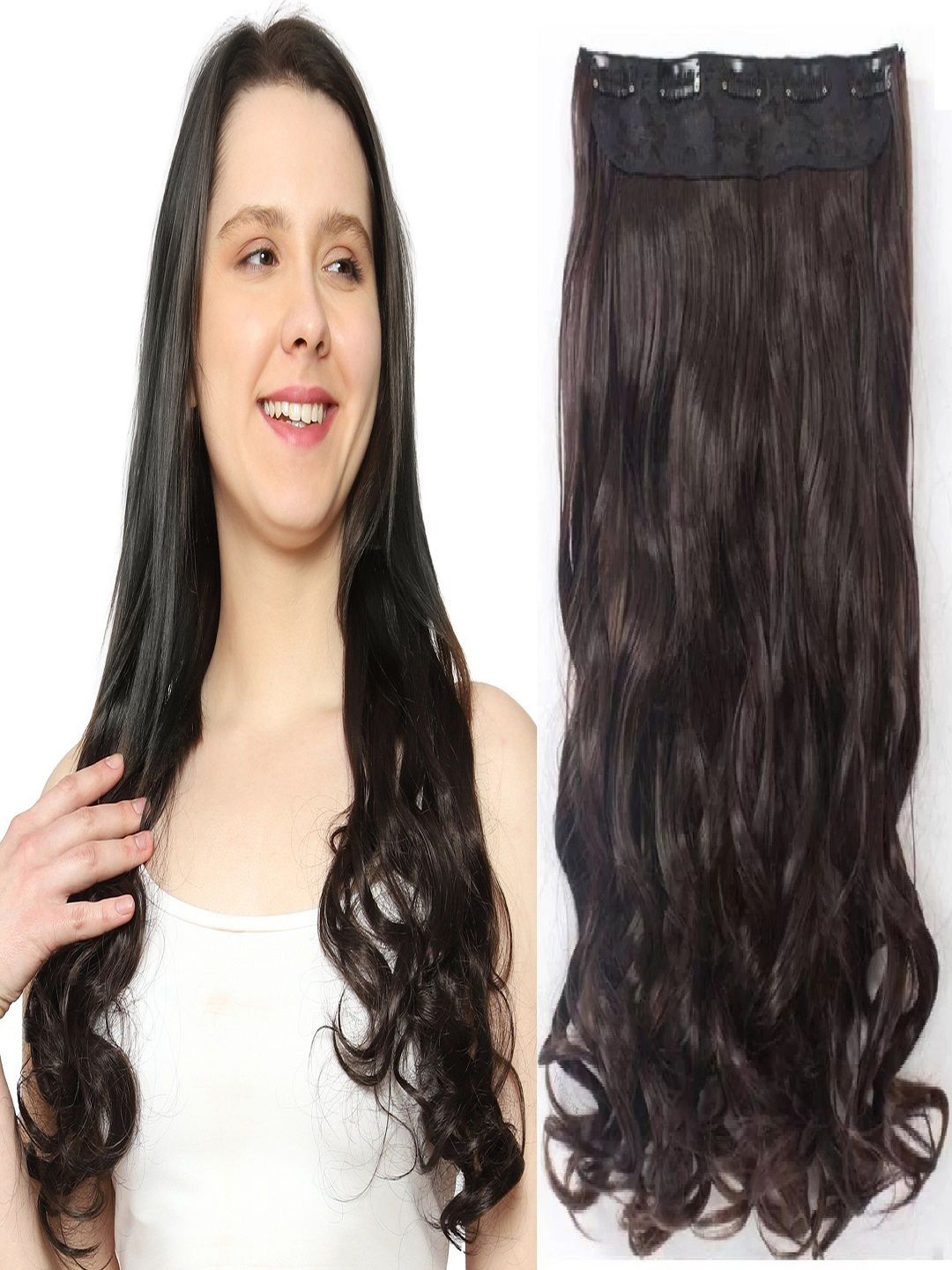 

MoonEyes 5-Clip Curly Hair Extension - Brown