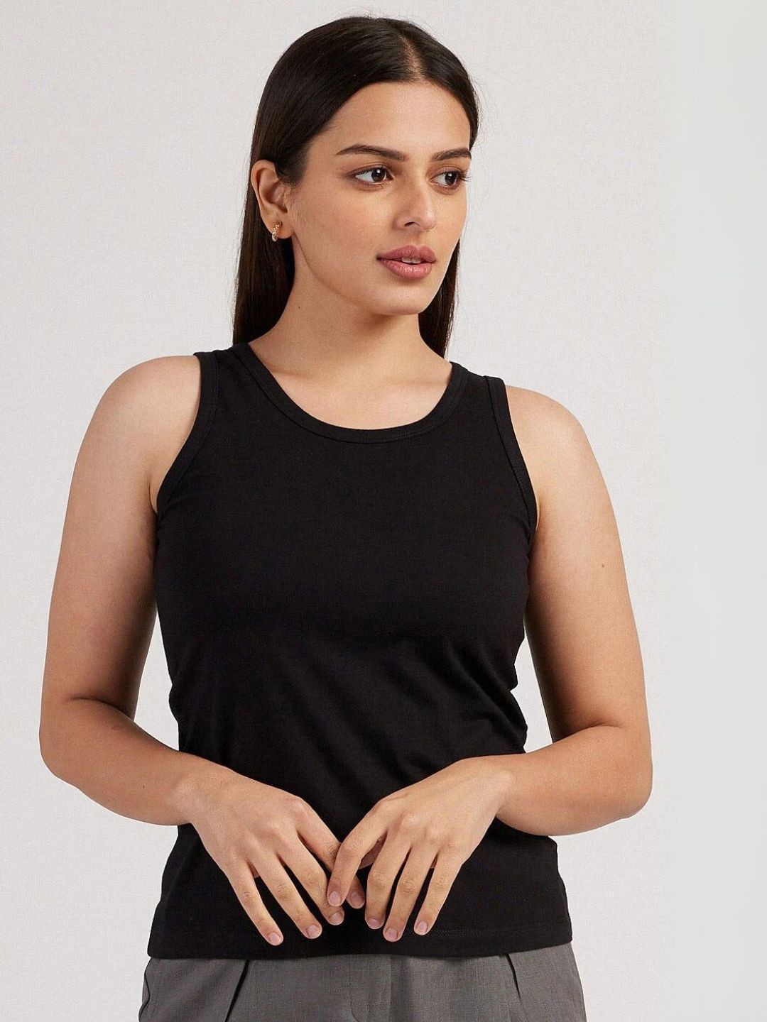 

Creatures of Habit Women Jersey Tank Top, Black