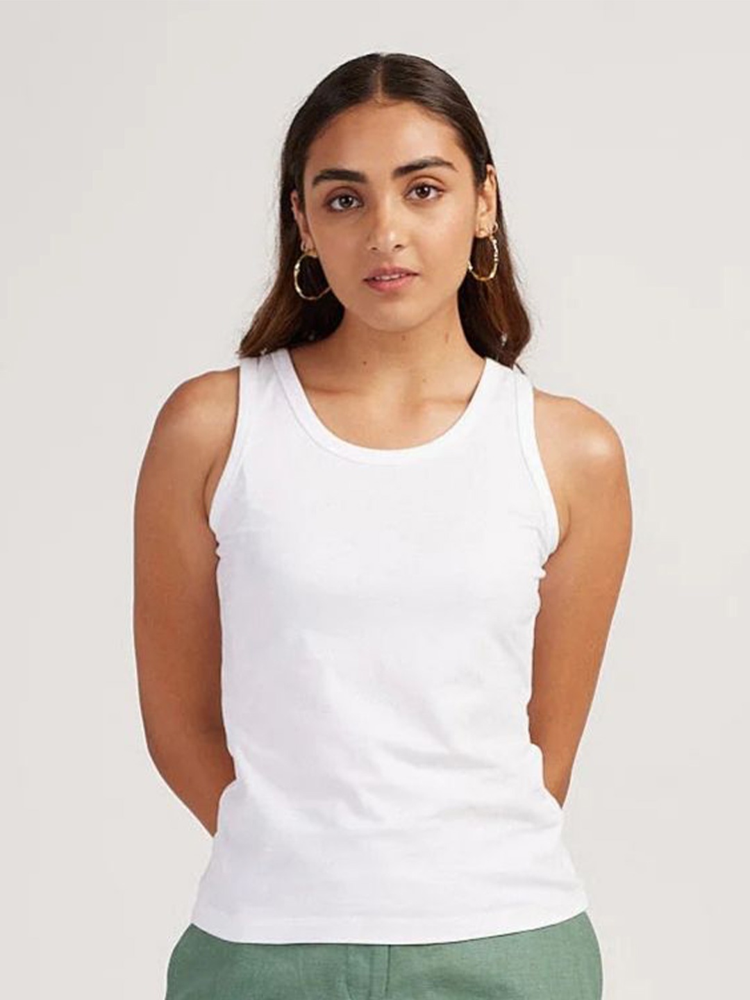 

Creatures of Habit Women Jersey Tank Top, White