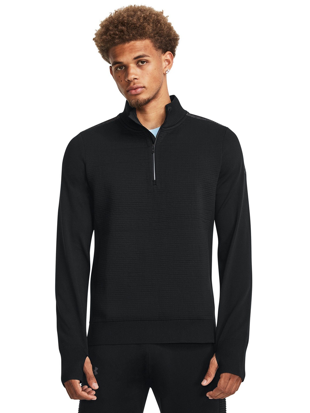 

UNDER ARMOUR INTELLIKNIT RUN HALF ZIP Sweatshirts, Black