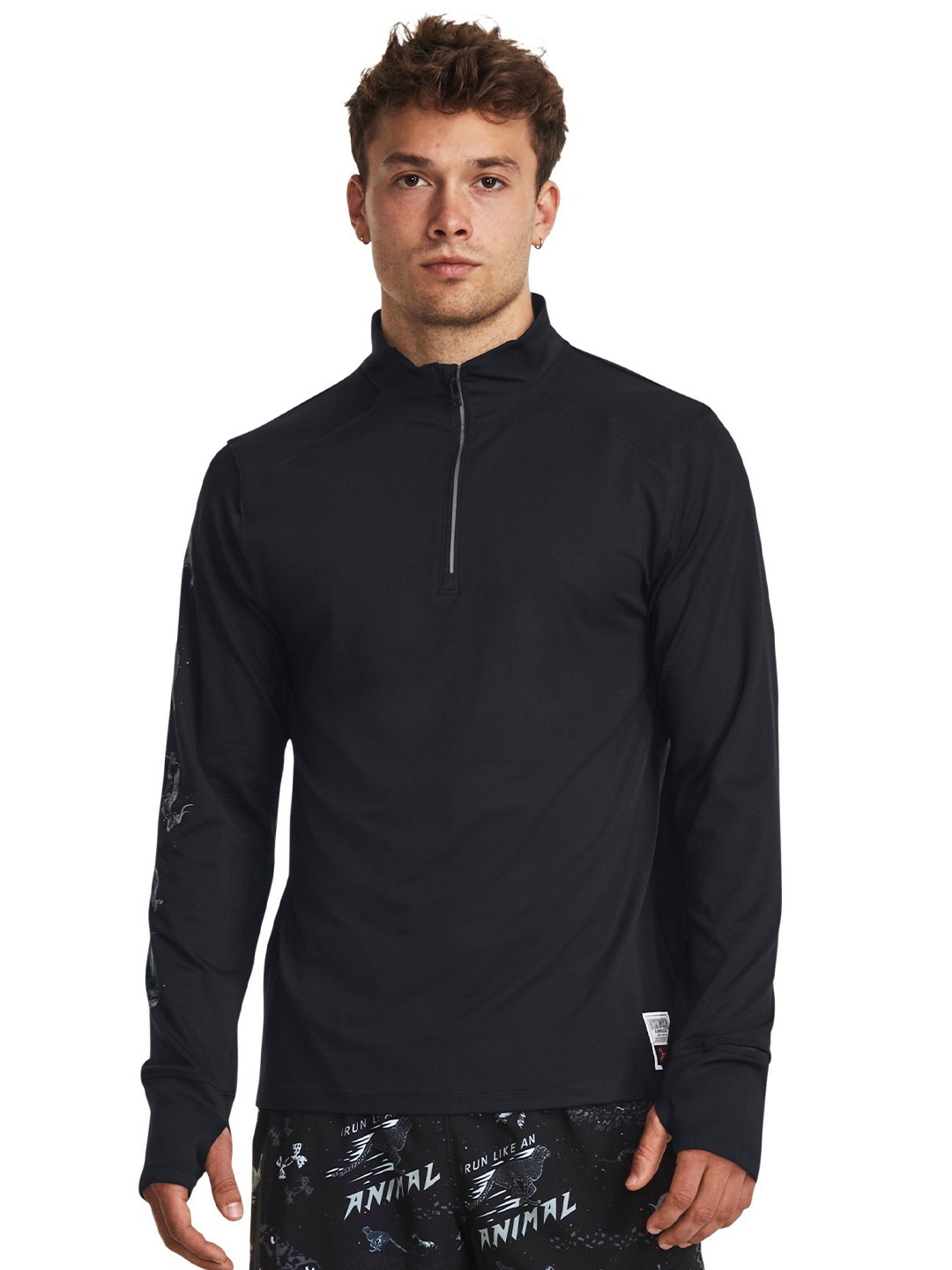 

UNDER ARMOUR RUN LIKE A 1/4 ZIP Sweatshirt, Black