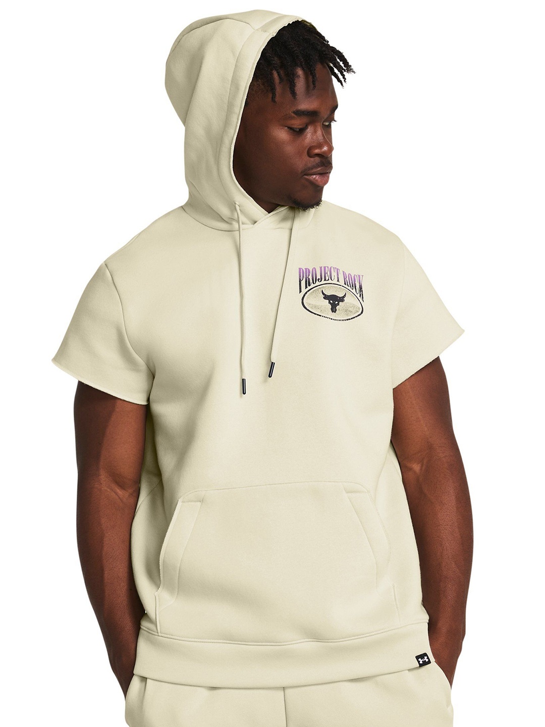 

UNDER ARMOUR Project Rock Icon Fleece Hoodie, Brown