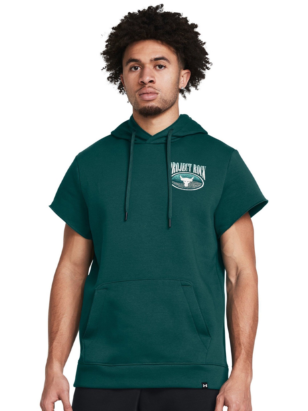 

UNDER ARMOUR Project Rock Icon Fleece Hoodie Sweatshirt, Green