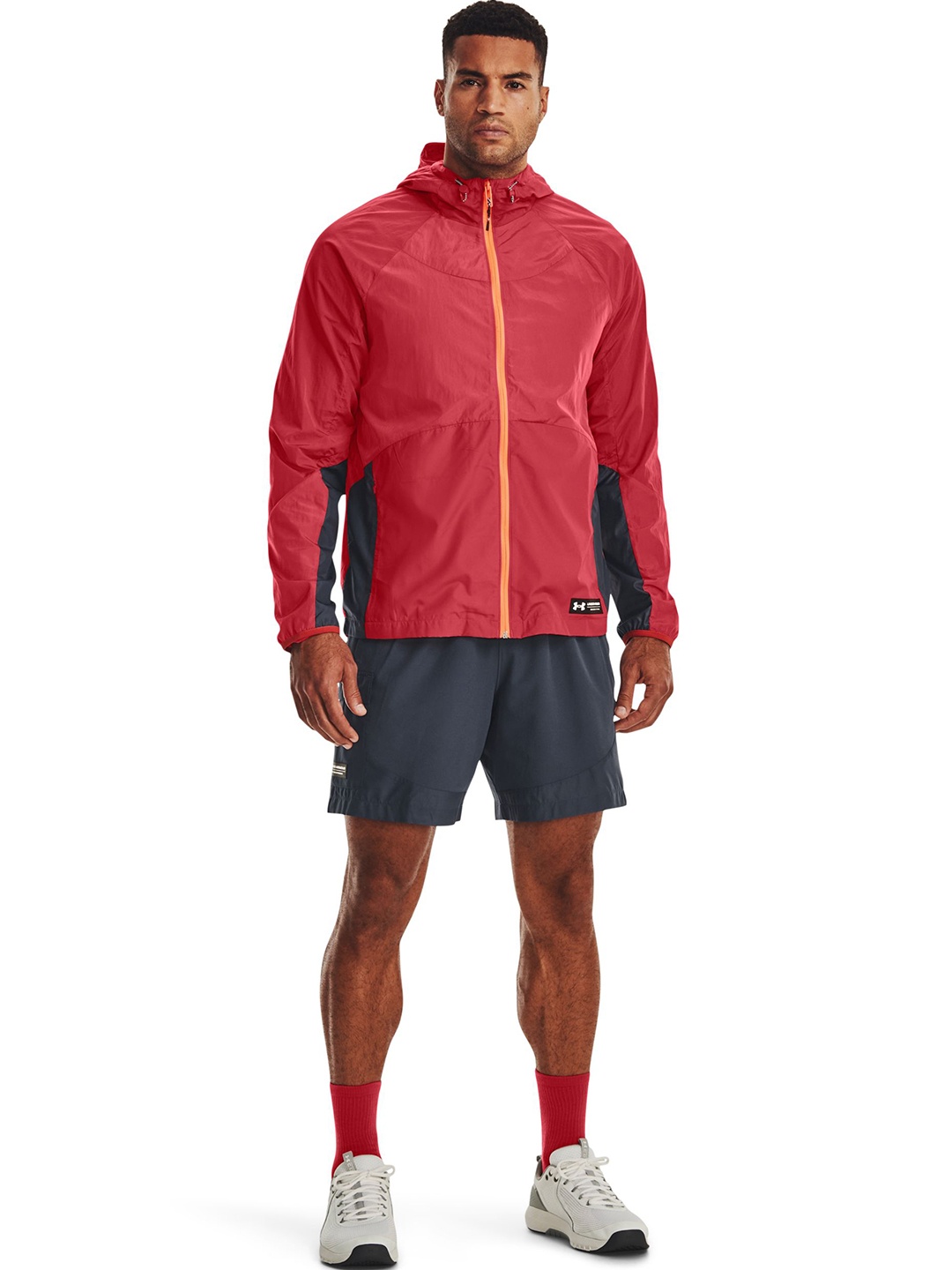 

UNDER ARMOUR Rush Woven Full Zip Sweatshirts, Red