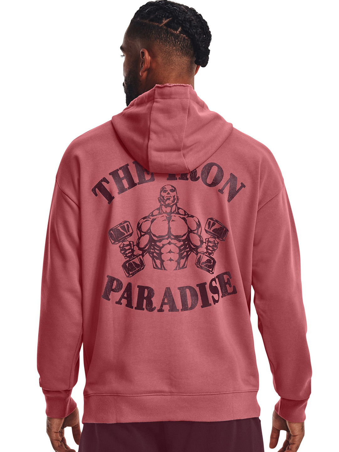 

UNDER ARMOUR UA Project Rock HeatGear Hoodie Sweatshirts, Pink