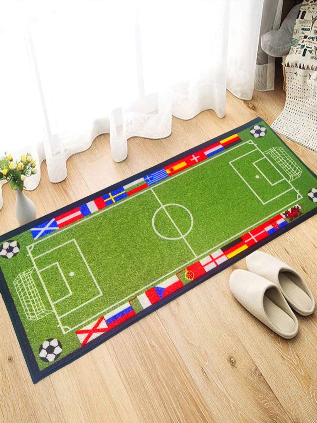 

Matz and More Green & Black Printed Anti-Slip Floor Runners