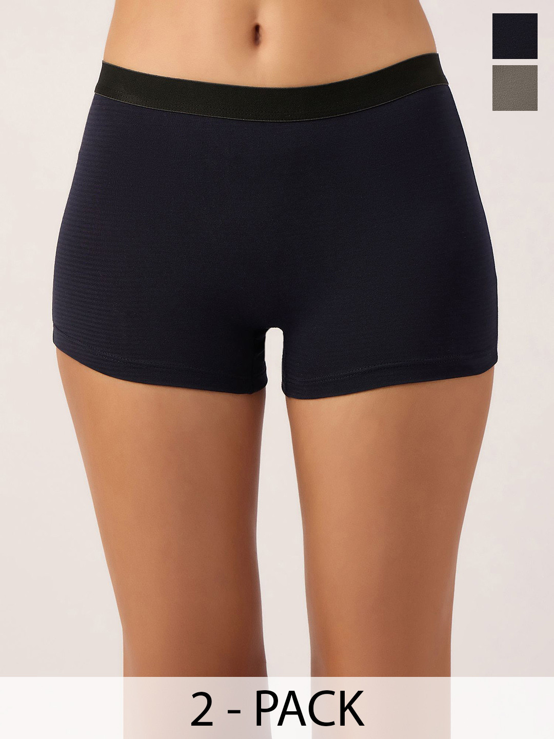 

DressBerry Pack Of 2 Women Shorts Briefs, Grey