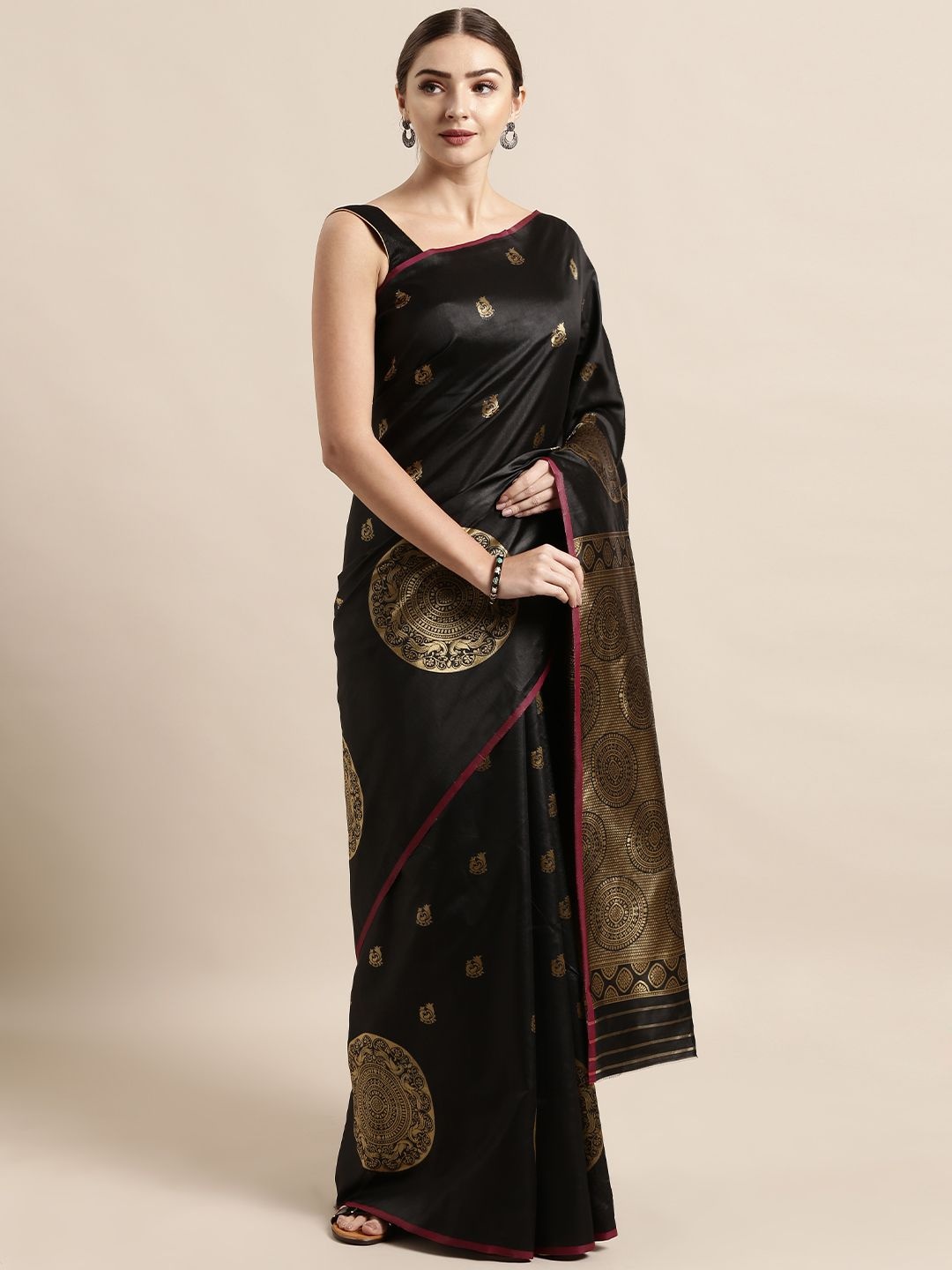 

VASTRANAND Woven Design Zari Banarasi Saree, Charcoal