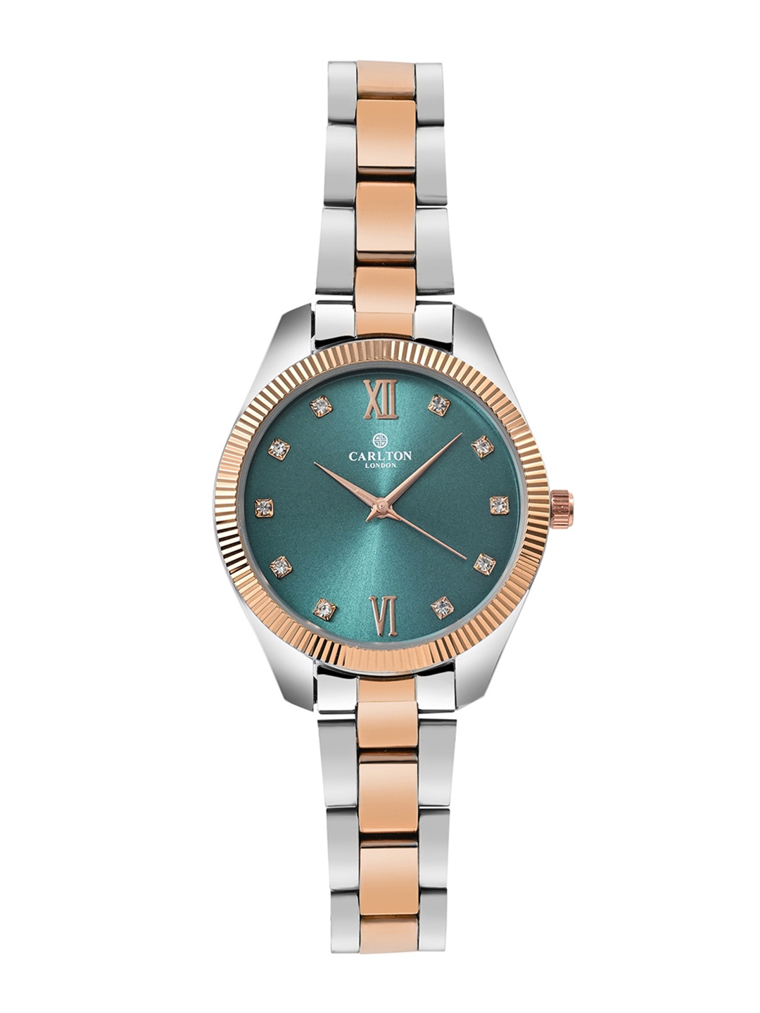 

Carlton London Women Green Dial & Bracelet Style Straps Analogue Watch CLBRTDGRN