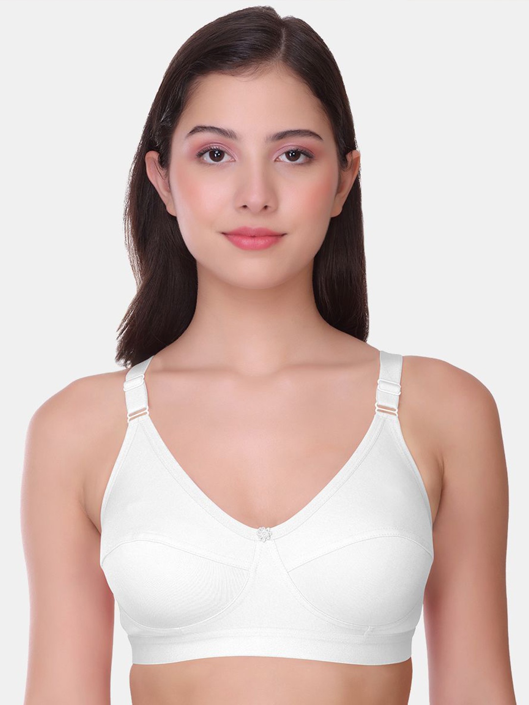 

POOJA RAGENEE Solid Non Padded T-Shirt Bra, White