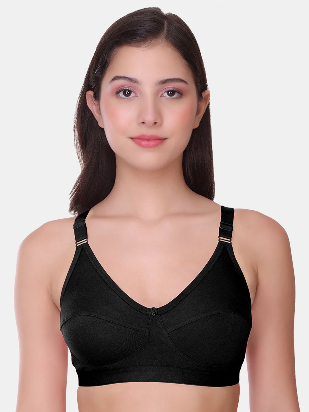 

POOJA RAGENEE Full Coverage Non Padded T-Shirt Bra, Black