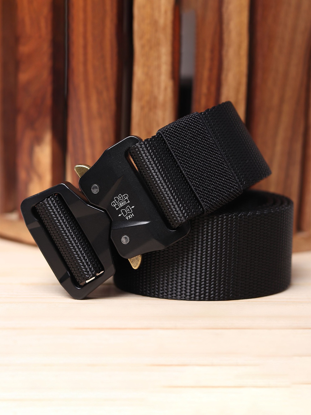 

The Roadster Lifestyle Co Men Textured Casual Belt, Black