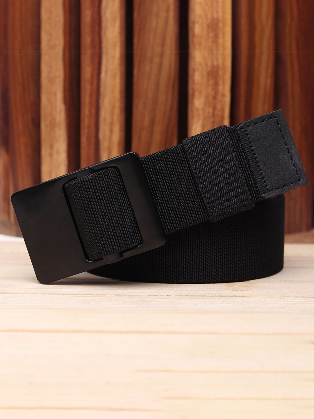 

The Roadster Lifestyle Co Men Textured Casual Belt, Black