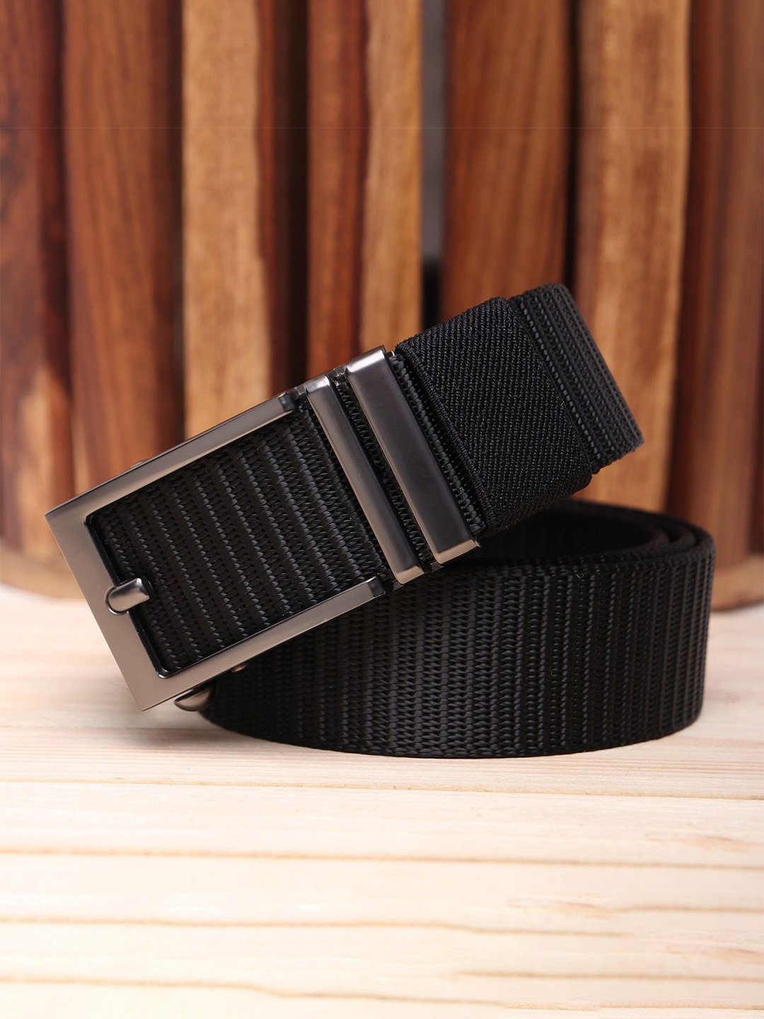 

INVICTUS Men Textured Casual Belt, Black