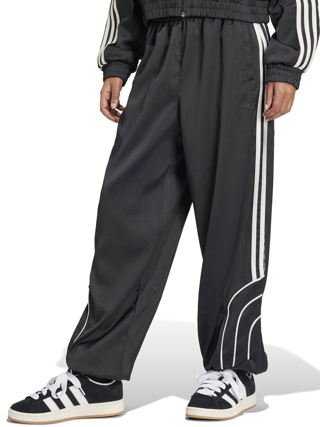 ADIDAS Originals Women Color Block Mid Rise Joggers, Black