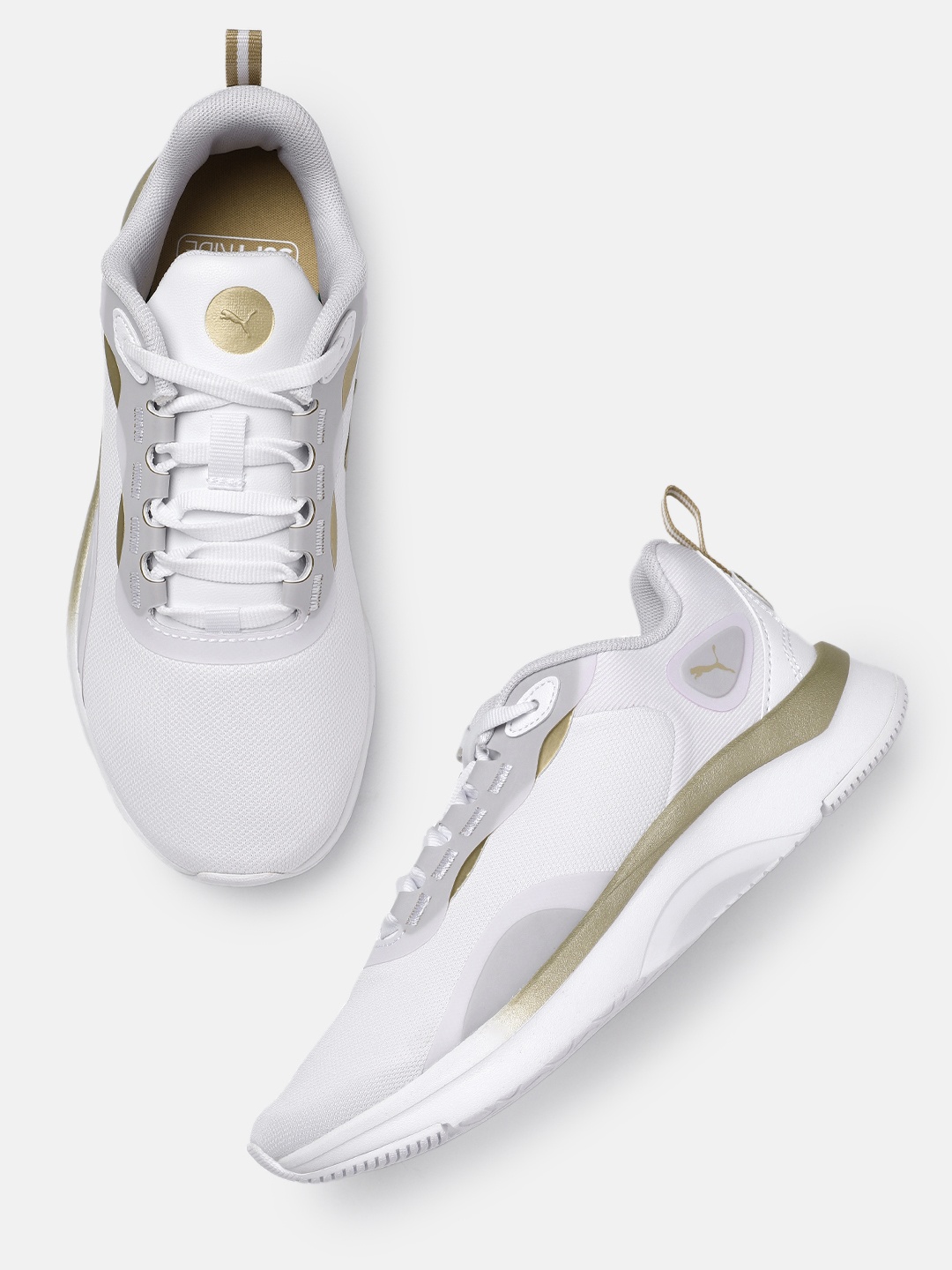 

Puma Women SOFTRIDE Orla Metallic Dream Sneakers, White