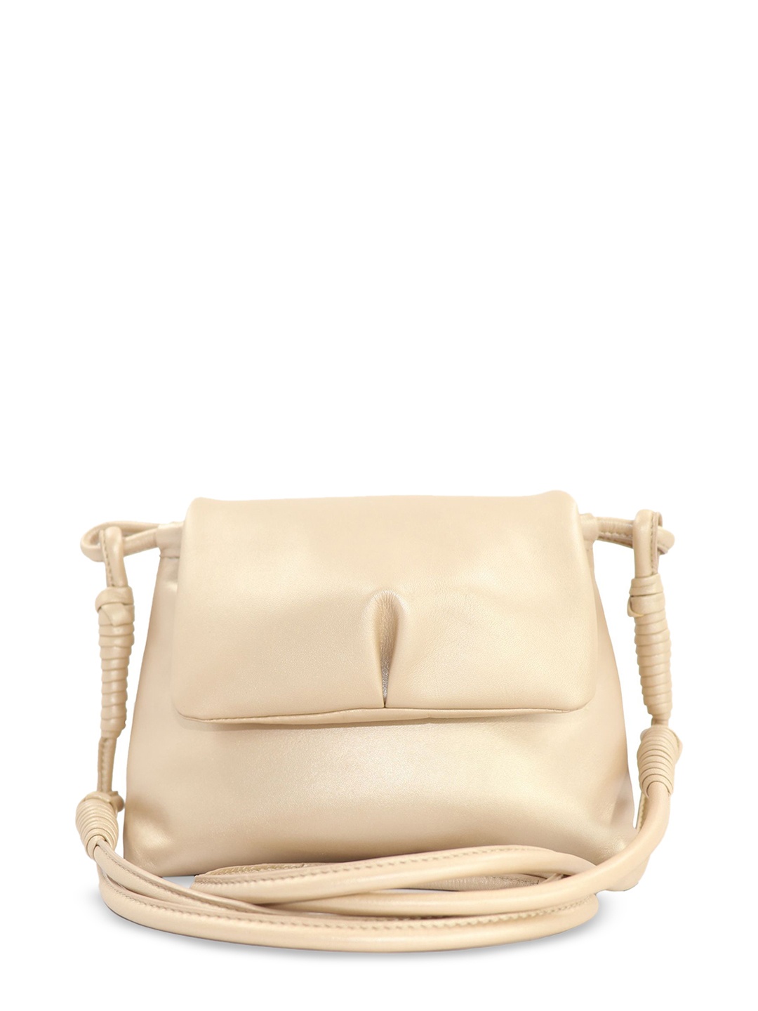 

Baraca Leather Swagger Sling Bag with Tasselled, Gold