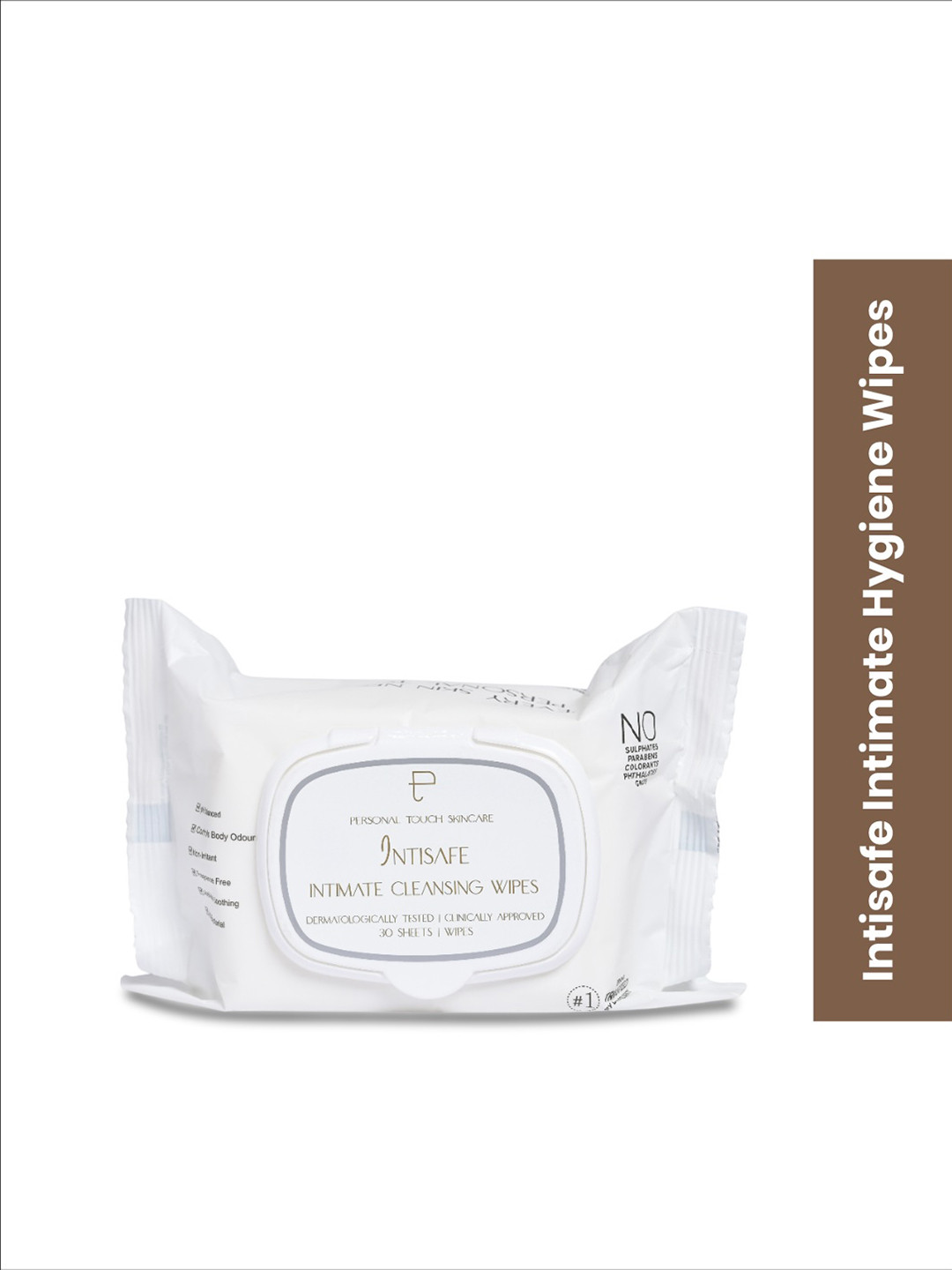 

Personal Touch Skincare Intisafe Intimate Hygiene Wipes-30 Sheet Per Pack, Transparent