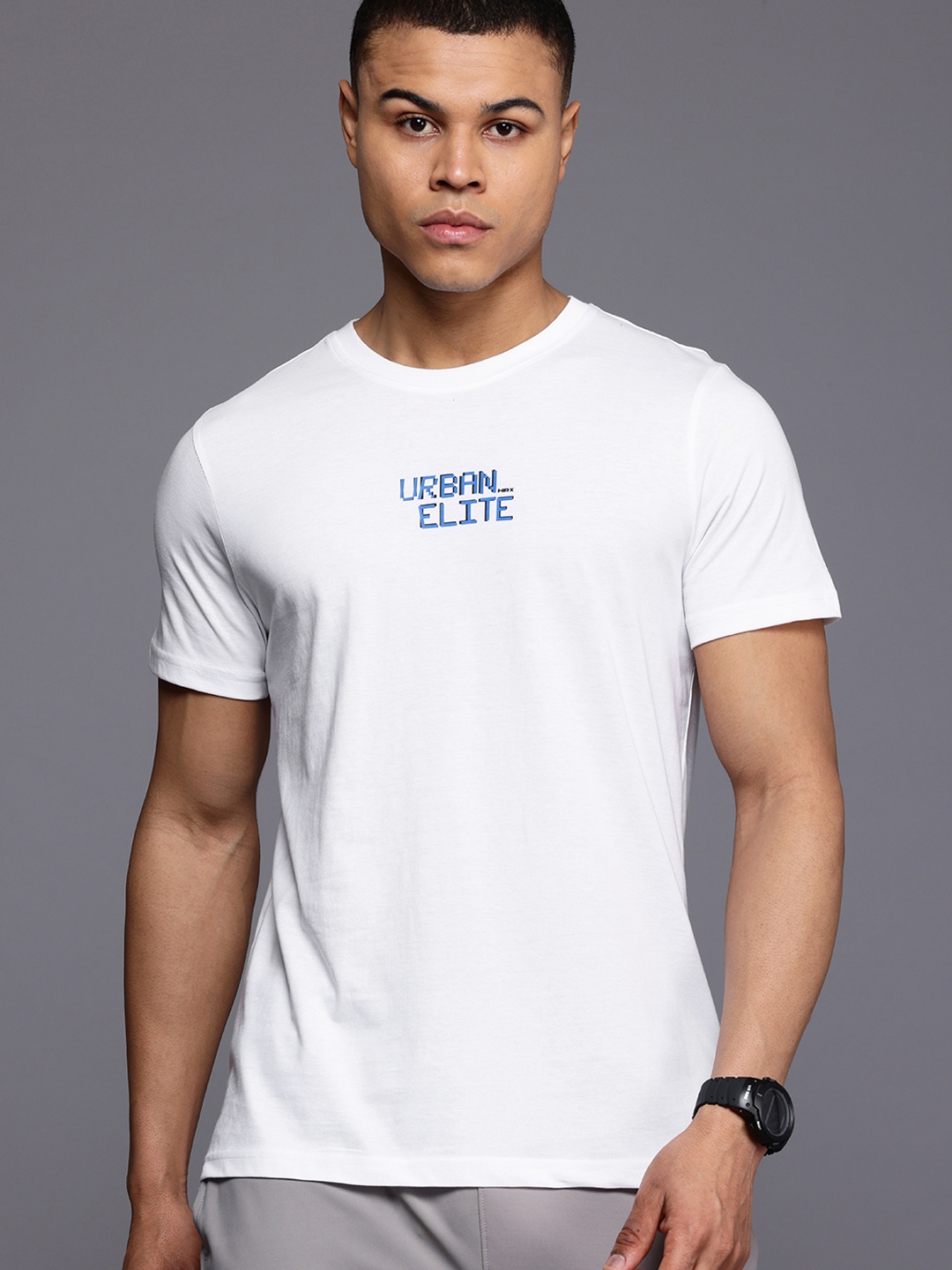 

HRX by Hrithik Roshan Regular-Fit Typography Print T-shirt, White