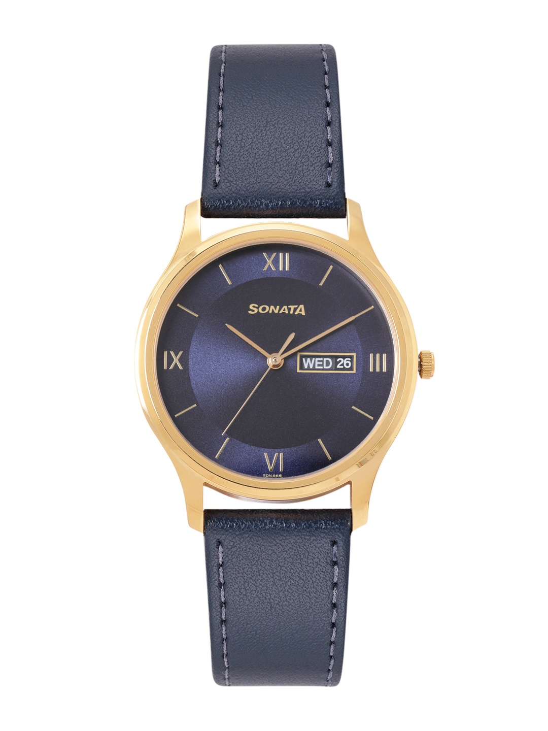 

Sonata Men Essen Analogue Watch 77082YL08, Navy blue