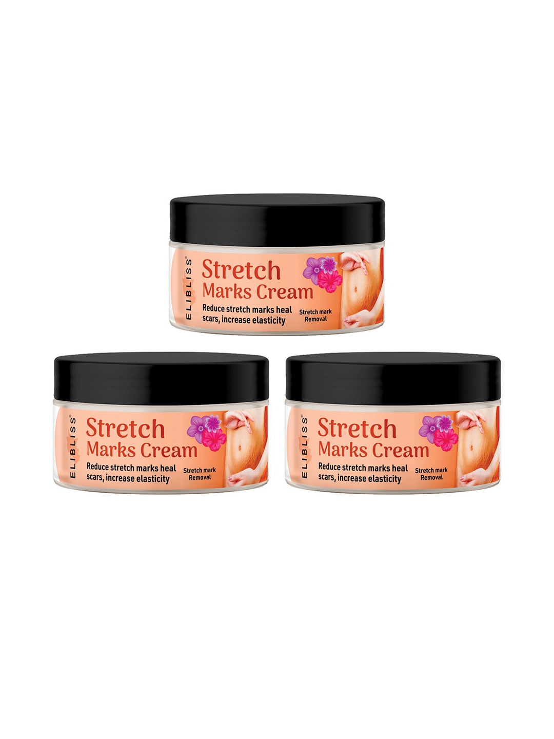 

ELIBLISS Pack Of 3 Stretch Marks Cream- 150g, White